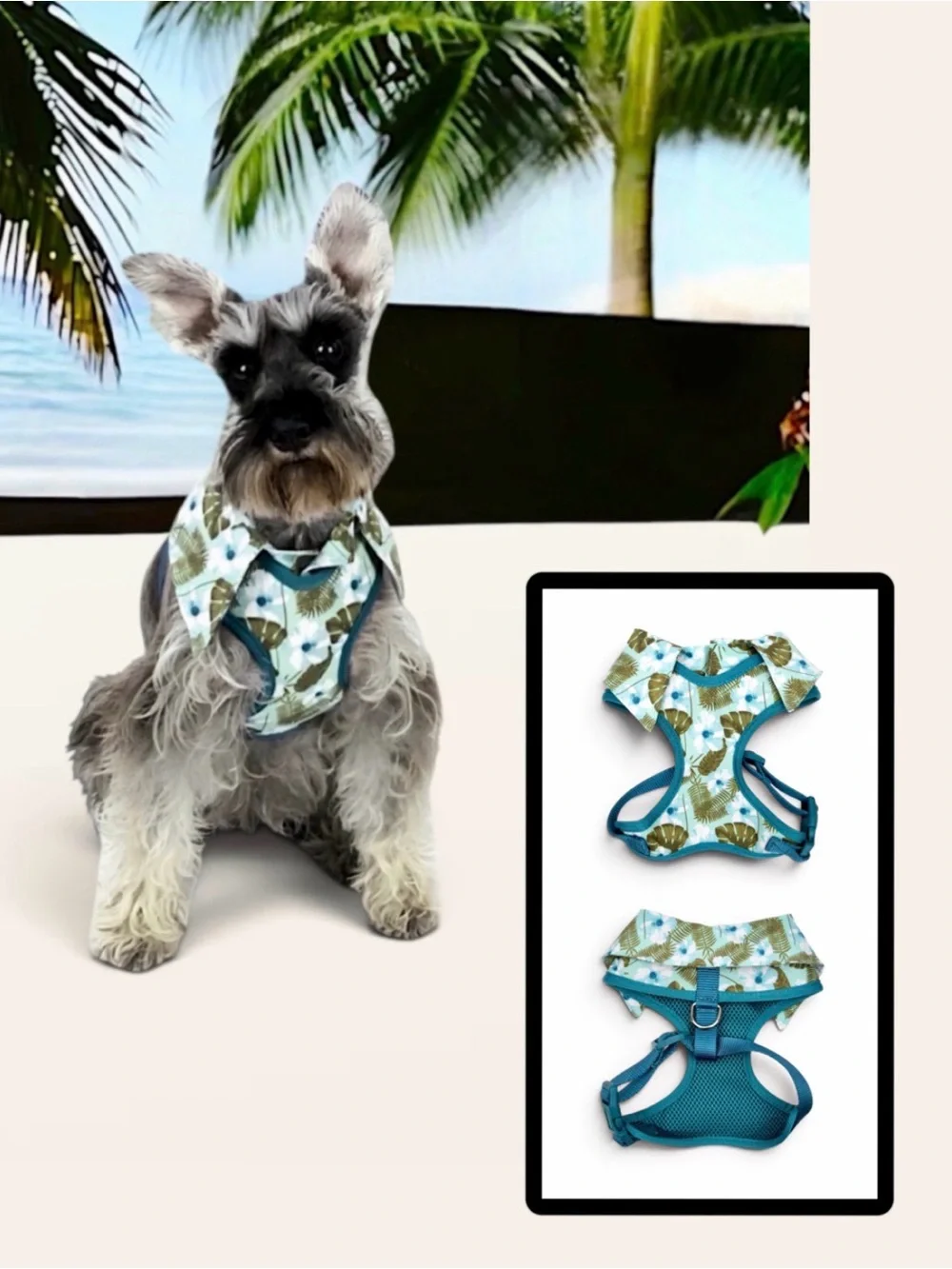 Vibrant Life Dog Hawaiian Shirt Harness
